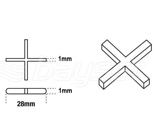 Διαστασεις Σταυρος 1mm