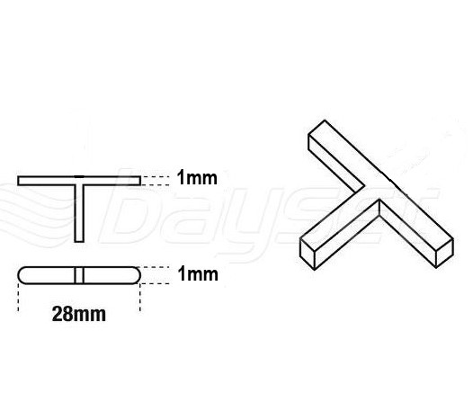 Διαστασεις Ταφ 1mm